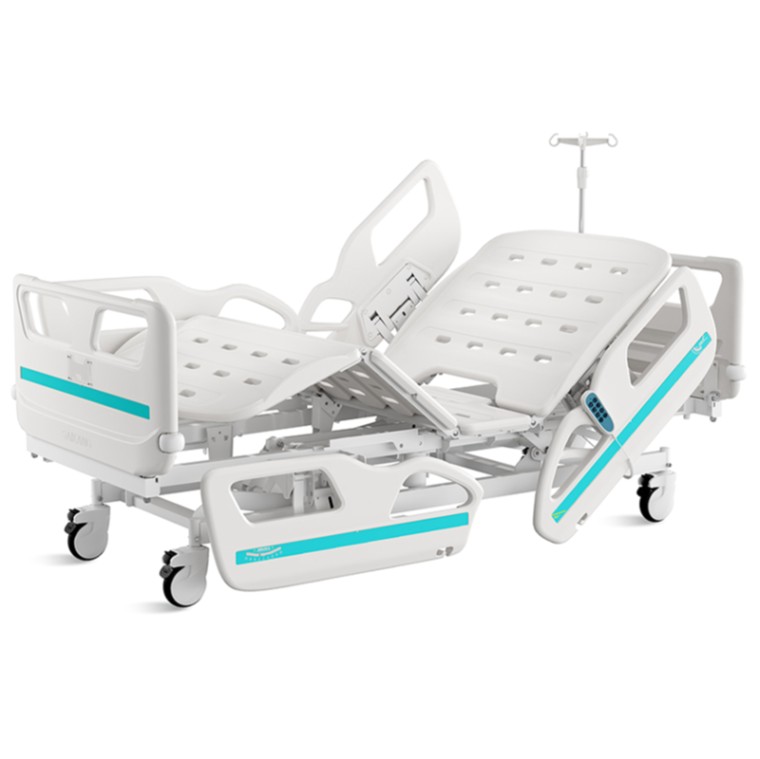 LIT DE REA ELECTRIQUE 05 POSITIONS HAUTEUR VARIABLE CHARGE POIDS 250KG AVEC POTENCE MARQUE MEDLEUR