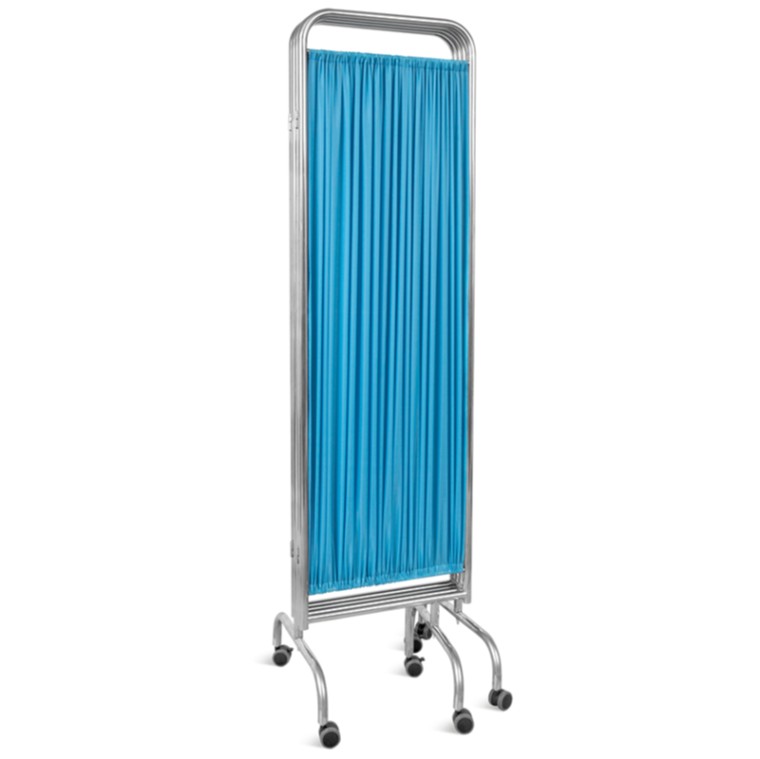 PARAVENT 03 VOLETS SUR ROULETTES, STRUCTURE EN ACIER INOXYDABLE